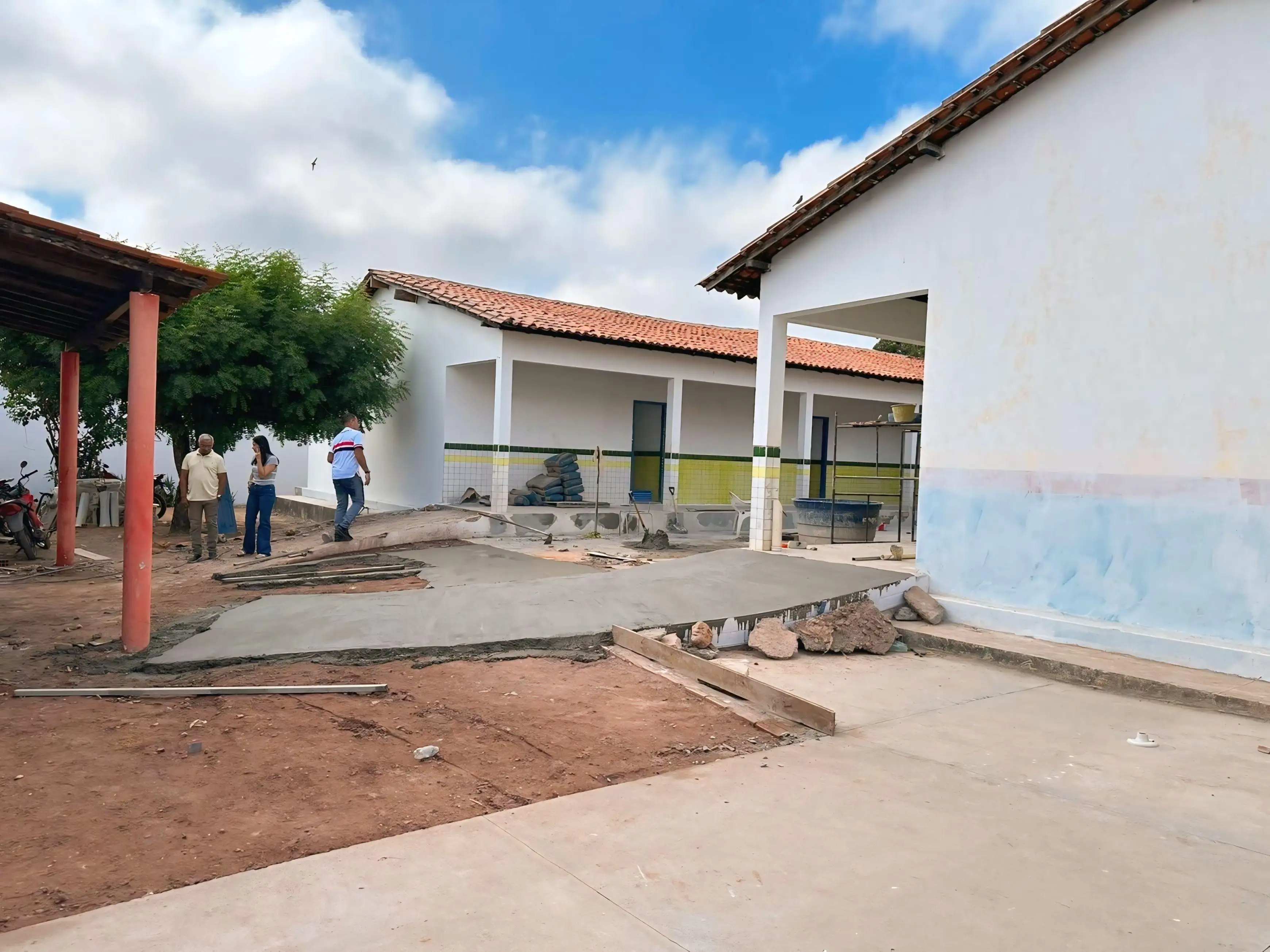 Foto 2 – Obra da Escola José Raposo entra em fase final para implantação do ensino militar