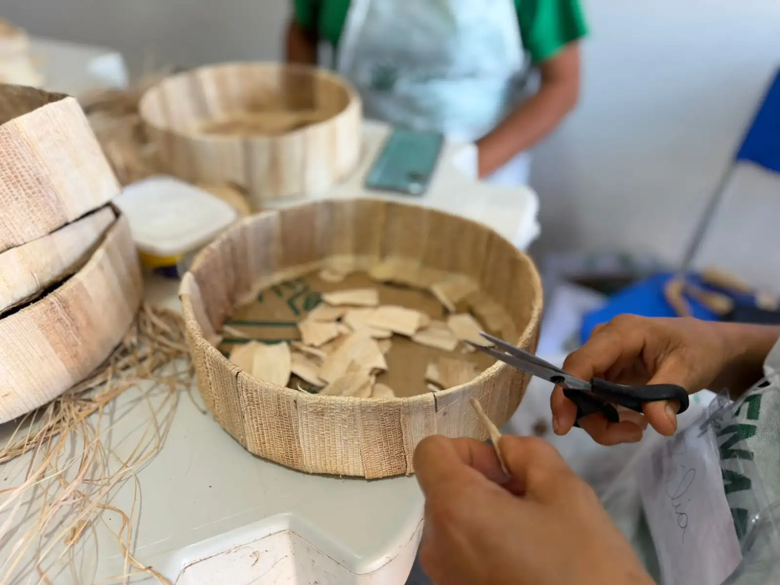 Galeria de imagens - Foto 4 da notícia: Curso de Artesanato com Fibra de Bananeira impulsiona o empreendedorismo feminino em Buriti Bravo